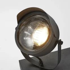 Loftlamper|Loftlamper ^ Lindby Projektør-loftspot Henega, sort med 2 lyskilder