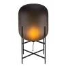 pulpo Gulvlamper|Gulvlamper > gulvlampe Oda Medium, røggrå ætset/sort, 85 cm
