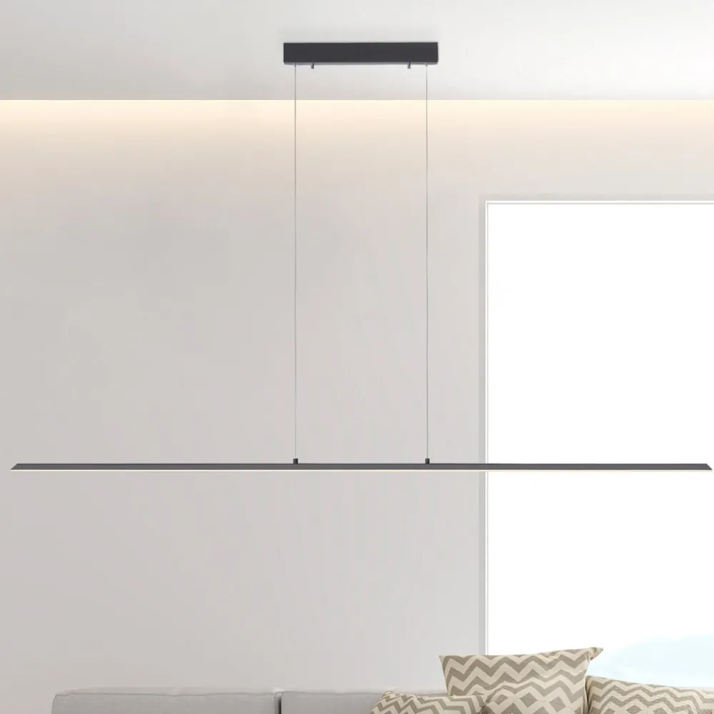 PURE Pendellamper > LED hængelampe Lite, antracit, 160 cm, CCT, dæmpbar
