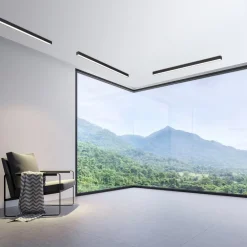 Loftlamper|Loftlamper ^ PURE LED-loftlampe Lines, 110 cm, antracit, CCT, fjernbetjening
