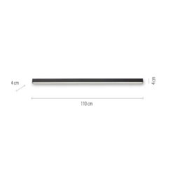 Loftlamper|Loftlamper ^ PURE LED-loftlampe Lines, 110 cm, antracit, CCT, fjernbetjening