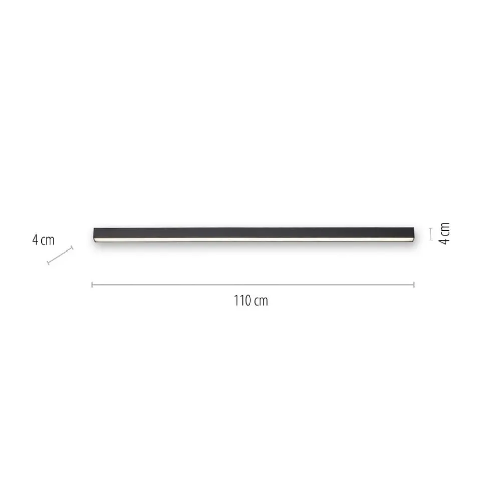Loftlamper|Loftlamper ^ PURE LED-loftlampe Lines, 110 cm, antracit, CCT, fjernbetjening