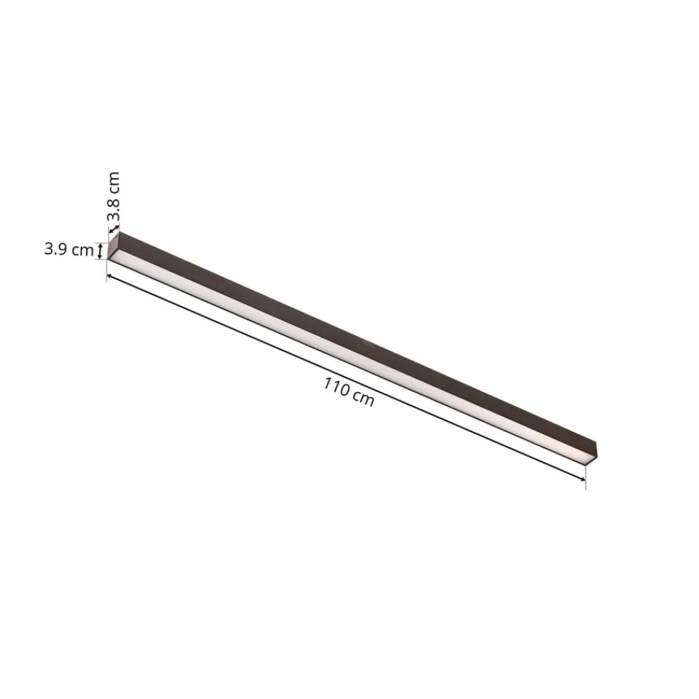 Loftlamper|Loftlamper ^ PURE LED-loftlampe Lines, 110 cm, antracit, CCT, fjernbetjening