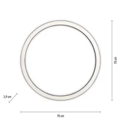 Loftlamper|Loftlamper ^ PURE LED-loftlampe Lines, Ø 70 cm, antracit, CCT, fjernbetjening