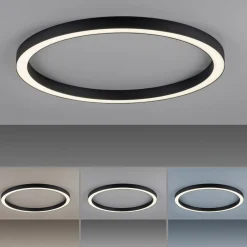 Loftlamper|Loftlamper ^ PURE LED-loftlampe Lines, Ø 70 cm, antracit, CCT, fjernbetjening