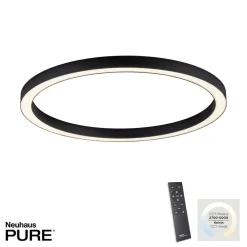 Loftlamper|Loftlamper ^ PURE LED-loftlampe Lines, Ø 70 cm, antracit, CCT, fjernbetjening
