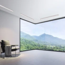 PURE Loftlamper|Loftlamper > LED-loftlampe Lines, 110 cm, sølv, CCT, fjernbetjening