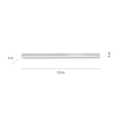 PURE Loftlamper|Loftlamper > LED-loftlampe Lines, 110 cm, sølv, CCT, fjernbetjening
