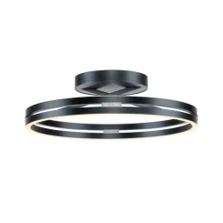 Loftlamper ^ PURE LED-loftlampe Loop, grå, metal, Ø 60 cm, CCT