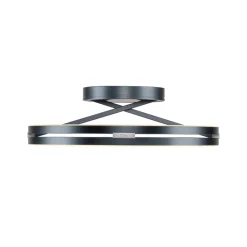 Loftlamper ^ PURE LED-loftlampe Loop, grå, metal, Ø 60 cm, CCT