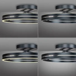 Loftlamper ^ PURE LED-loftlampe Loop, grå, metal, Ø 60 cm, CCT