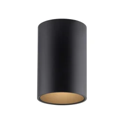 Loftlamper ^ PURE LED-loftlampe til badeværelset Point, sort Ø 6 cm, metal, IP44