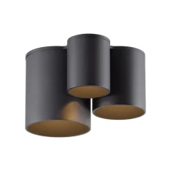 PURE Loftlamper > LED-loftlampe til badeværelset Point, sort, længde 18 cm, 3 lyskilder