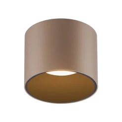 PURE Loftlamper > LED-loftlampe til badeværelset Point, bronzefarvet, Ø 18 cm, IP44