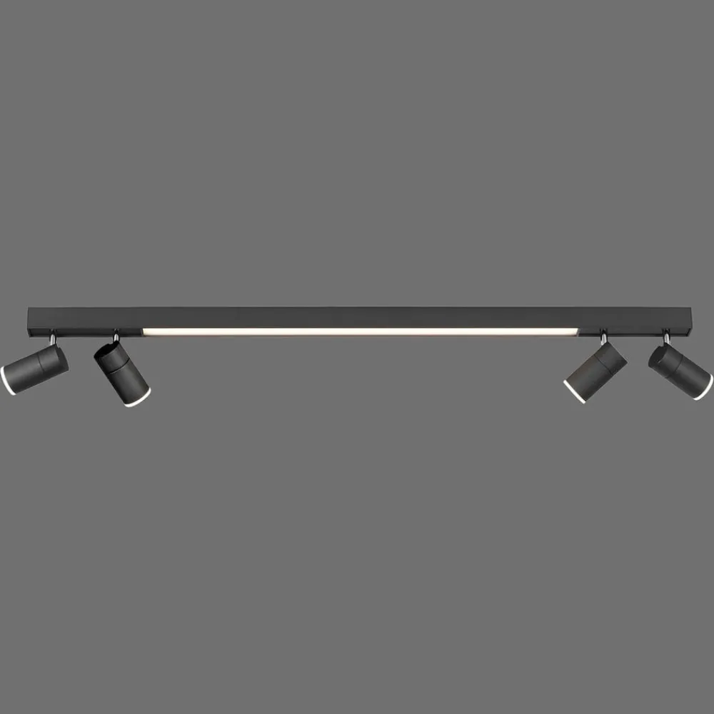 PURE Loftlamper > LED-loftslampe Lines, 120 cm, antracit, fjernbetjening