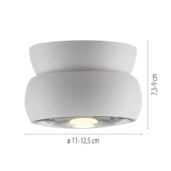 Loftlamper|Loftlamper ^ PURE LED-loftspot Move, hvid, Ø 12 cm, metal/glas
