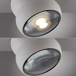 Loftlamper|Loftlamper ^ PURE LED-loftspot Move, hvid, Ø 12 cm, metal/glas
