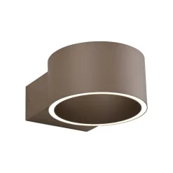 PURE Væglamper|Væglamper > LED-væglampe Clipse, bronzefarvet, aluminium Ø 15 cm