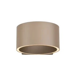 PURE Væglamper|Væglamper > LED-væglampe Clipse, bronzefarvet, aluminium Ø 15 cm