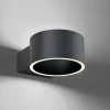 PURE Væglamper > LED-væglampe Clipse, grå, aluminium, Ø 15 cm