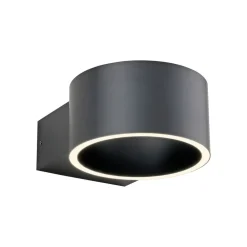 PURE Væglamper > LED-væglampe Clipse, grå, aluminium, Ø 15 cm