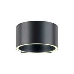 PURE Væglamper > LED-væglampe Clipse, grå, aluminium, Ø 15 cm