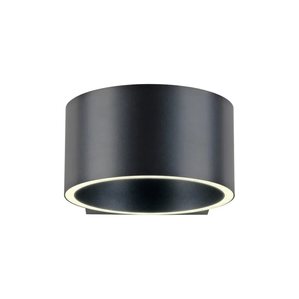 PURE Væglamper > LED-væglampe Clipse, grå, aluminium, Ø 15 cm