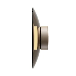 Væglamper|Væglamper ^ PURE LED-væglampe Moon, bronze, Ø 32 cm, glas/aluminium