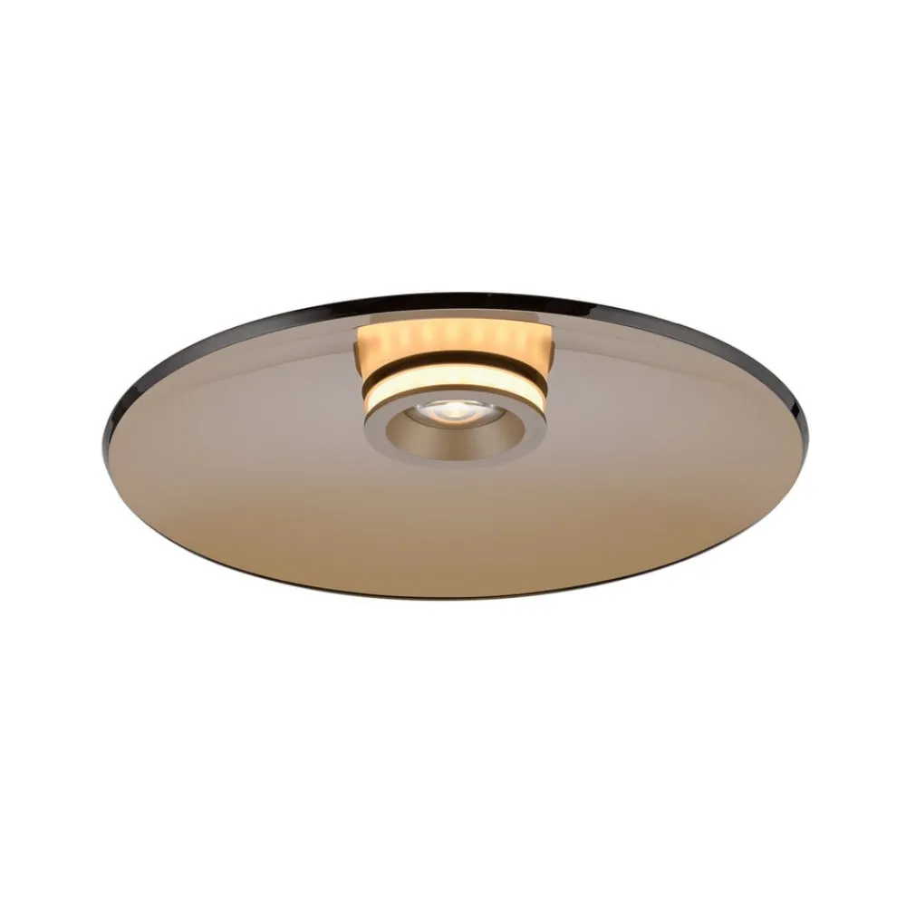 PURE Loftlamper|Loftlamper > loftlampe Moon, bronze, Ø 50 cm, glas/aluminium