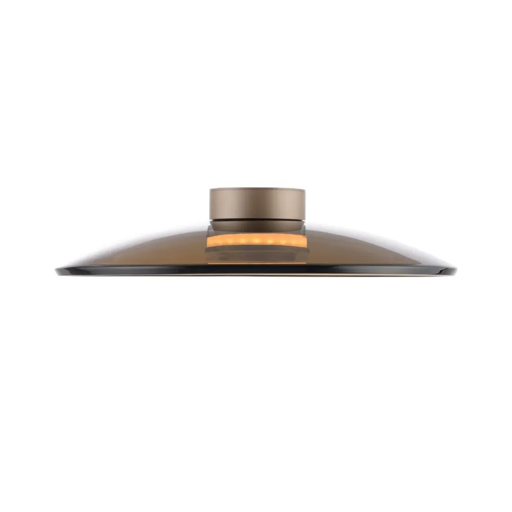 PURE Loftlamper|Loftlamper > loftlampe Moon, bronze, Ø 50 cm, glas/aluminium