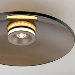 PURE Loftlamper|Loftlamper > loftlampe Moon, bronze, Ø 50 cm, glas/aluminium