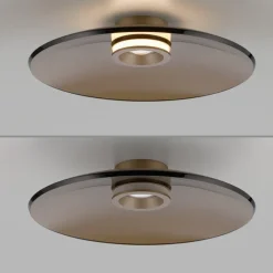 PURE Loftlamper|Loftlamper > loftlampe Moon, bronze, Ø 50 cm, glas/aluminium