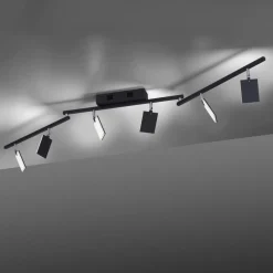 PURE Loftlamper|Loftlamper > Mira loftlampe 6 lk, fjernbetjening CCT, sort