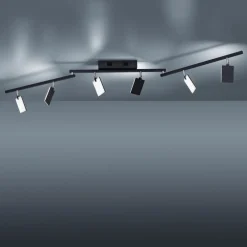 PURE Loftlamper|Loftlamper > Mira loftlampe 6 lk, fjernbetjening CCT, sort
