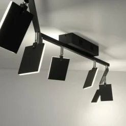 PURE Loftlamper|Loftlamper > Mira loftlampe 6 lk, fjernbetjening CCT, sort