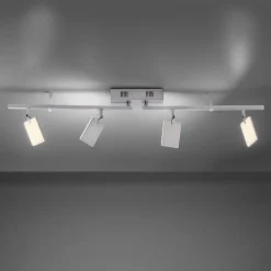 PURE Loftlamper > Mira loftlampe 4 lk, fjernbetjening CCT, alu