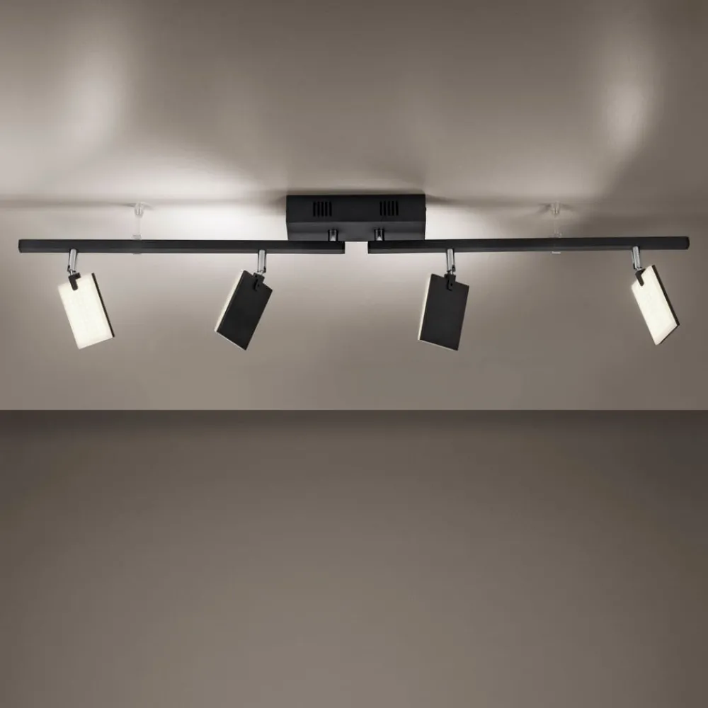 Loftlamper ^ PURE Mira loftlampe 4 lk, fjernbetjening CCT, sort