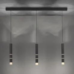 PURE Pendellamper > Vega LED-hængelampe, 3 cylindere, sort