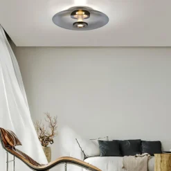 PURE Loftlamper > Vitrum LED loftlampe, grå, glas/aluminium, Ø 45 cm
