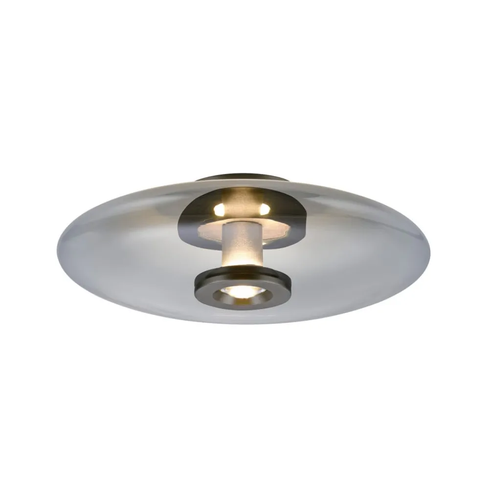 PURE Loftlamper > Vitrum LED loftlampe, grå, glas/aluminium, Ø 45 cm