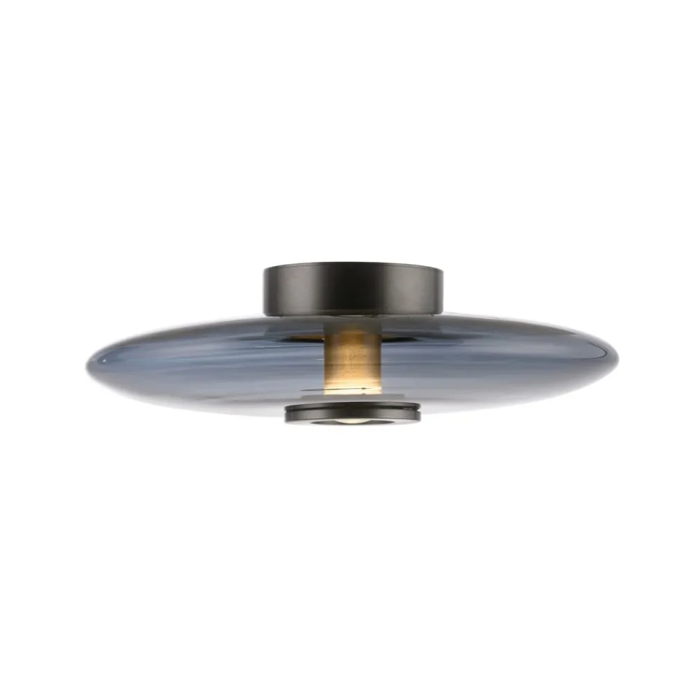 PURE Loftlamper > Vitrum LED loftlampe, grå, glas/aluminium, Ø 45 cm