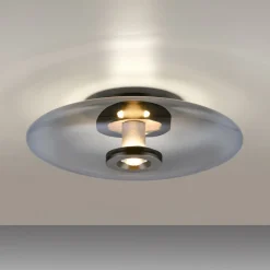 PURE Loftlamper > Vitrum LED loftlampe, grå, glas/aluminium, Ø 45 cm