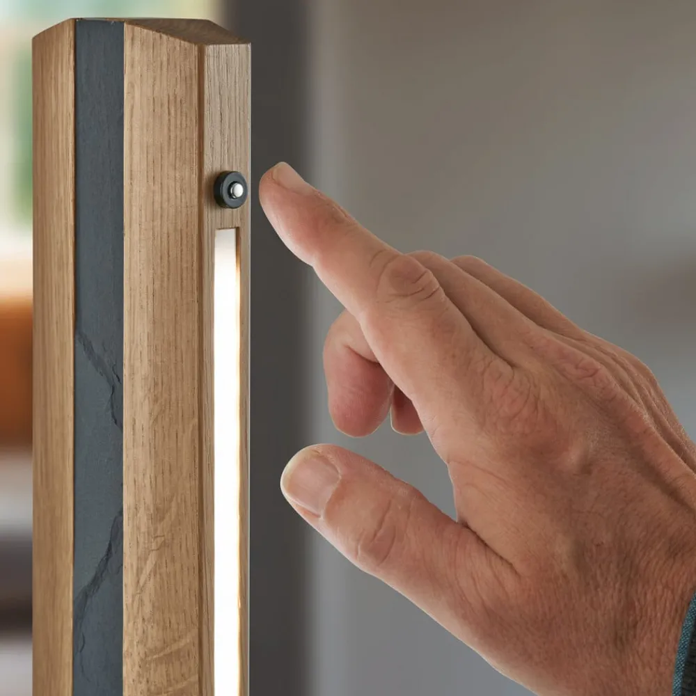 Quitani Gulvlamper|Gulvlamper > Elis LED-gulvlampe, eg/sort