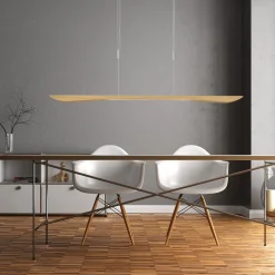 Pendellamper|Pendellamper ^ Quitani LED-pendellampe Hiba, eg natur, længde 148 cm