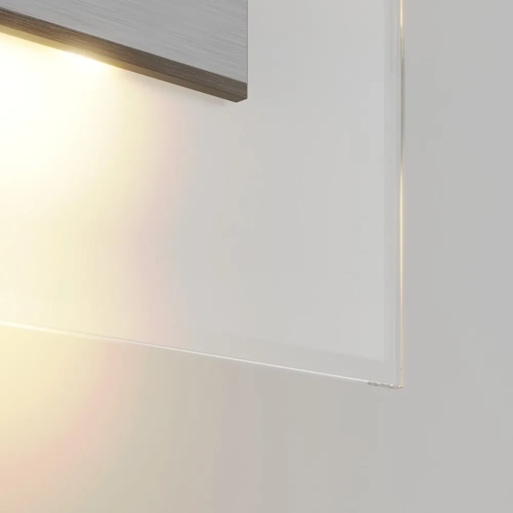 Quitani Væglamper > LED-væglampe Lole, aluminium, 59 x 29 cm, glas