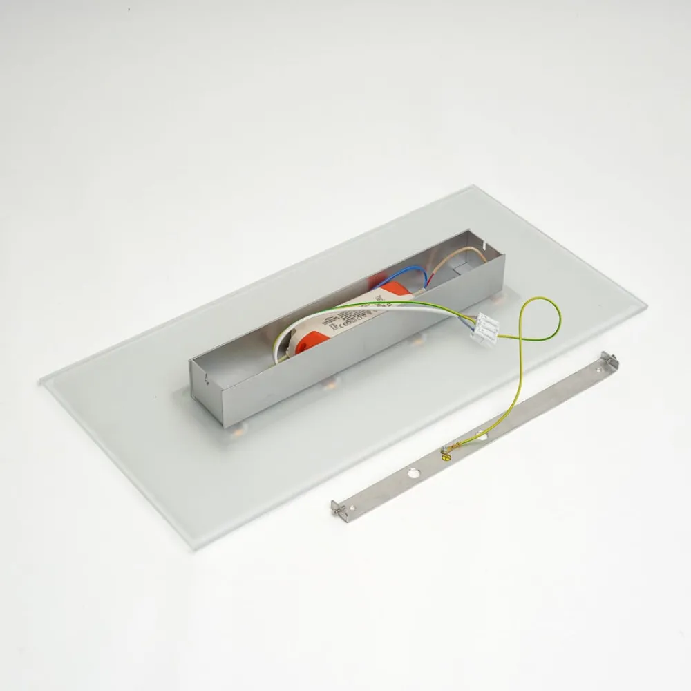 Quitani Væglamper > LED-væglampe Lole, aluminium, 59 x 29 cm, glas