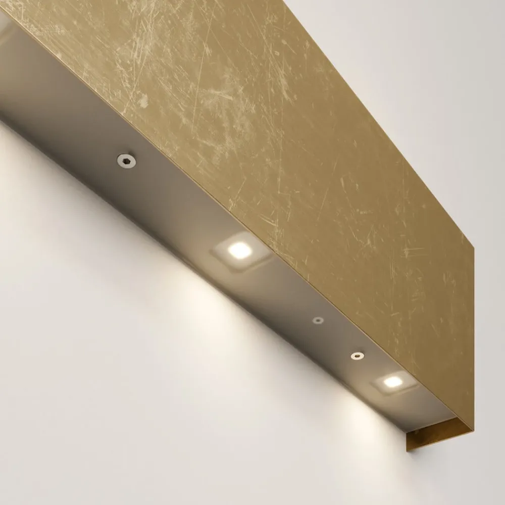 Quitani Væglamper|Væglamper > LED-væglampe Maja, guld antik, bredde 54 cm