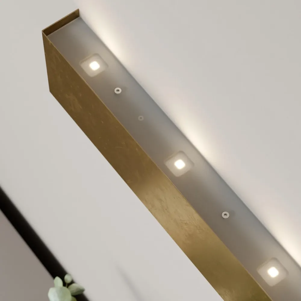 Quitani Væglamper|Væglamper > LED-væglampe Maja, guld antik, bredde 54 cm
