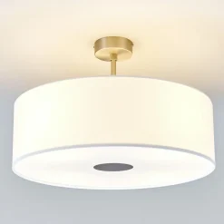 Quitani Loftlamper > -loftslampe Gala, Ø 50 cm, chintz-hvid