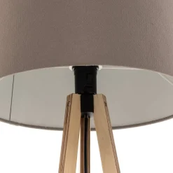 Quitani Gulvlamper|Gulvlamper > trebenet gulvlampe Jata, træ, filt, grå